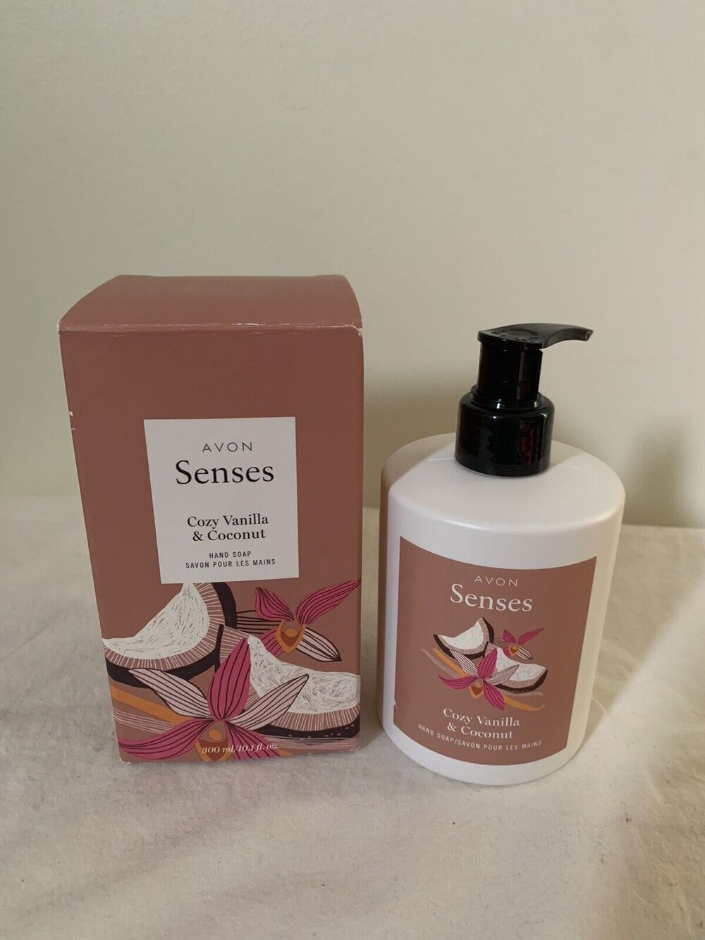 Senses Cozy Vanilla & Coconut Hand Soap By Avon 300 ml/10.1 fl oz NEW SEALED
